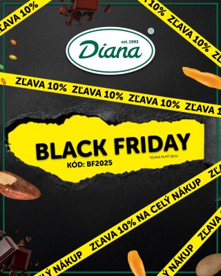 Black Friday je tu! 🖤 Jeden deň plný zliav! Dnes vás čaká exkluzívna zľava 10% na celý sortiment. 💣 Urobte si zásoby...